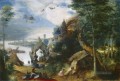 Landschaft mit der Versuchung des Heiligen Anthony Flämisch Renaissance Bauer Pieter Bruegel der Ältere